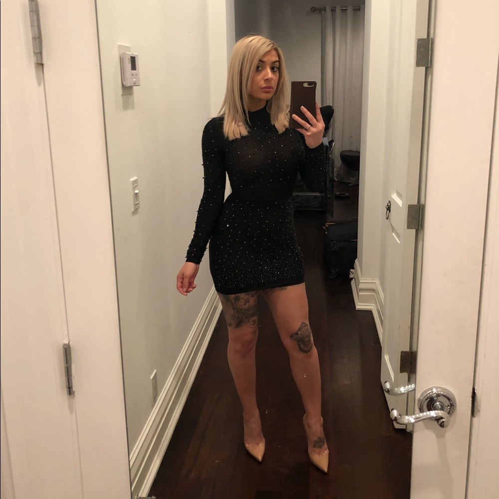 Sparkly mini blk dress